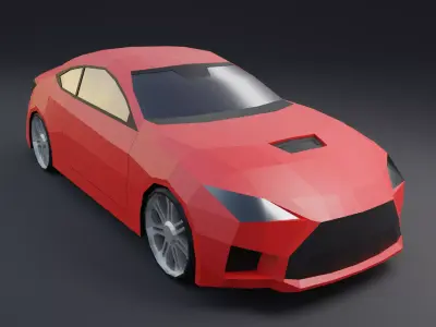 Low Poly Car Lexus RCF Low-poly 3D model