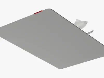 Gift card with ribbon Christmas 03 3D model