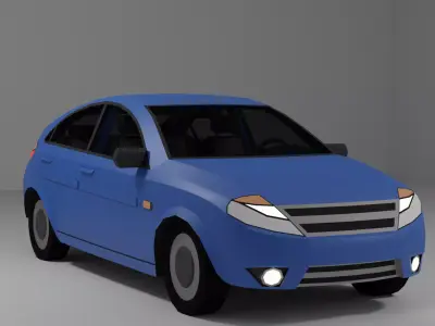 Lowpoly Hatchback 3D model