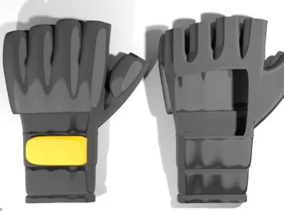 Sport Gloves - Mix Martial-Art 3D model