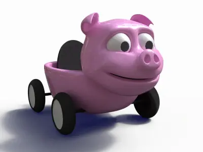 Pig car 3D model