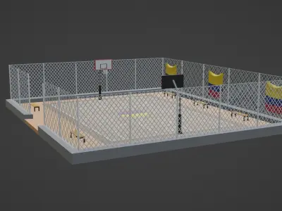 Basketball Stadium - Colombia Low-poly 3D model