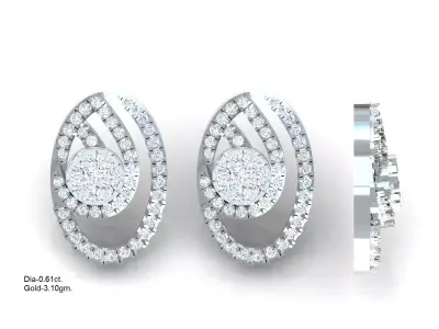 Luxury earrings for 3D printing 3D print model