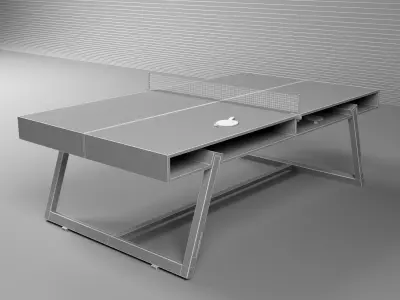 tennis table-black-modern 3D model