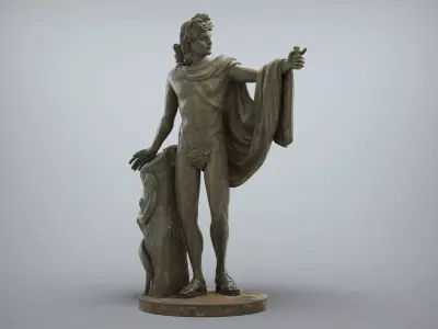Apollo Greek Statue 3D print model