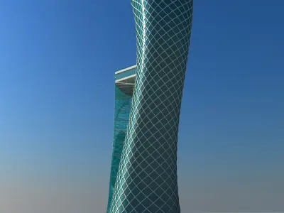 Abu Dhabi Capital Gate 3D model