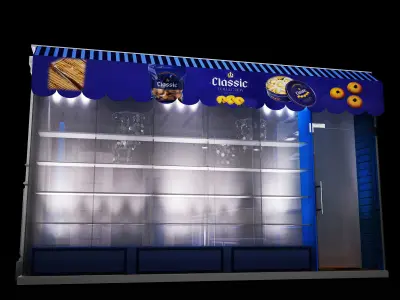 Model shop Store market sweet Biscuits and cookies selling a268  3D model