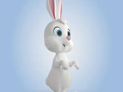 Cartoon Rabbit 3D model 6