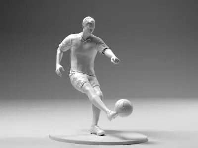 Footballer 02 Footstrike 08 Stl 3D print model