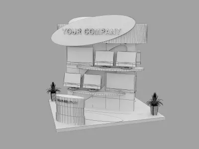 Booth Exhibition Stand a574a 3D model