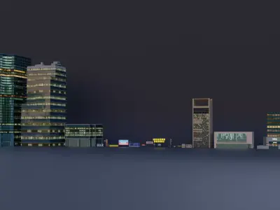 Combo City Decoration Pack  Low-poly 3D model