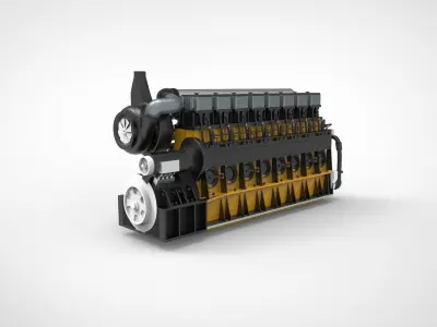 diesel engine 3D model