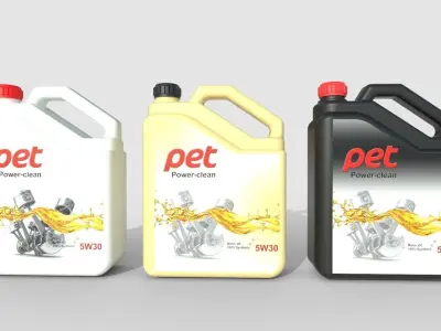Motor Oil Bottle Model-2C Low-poly 3D model