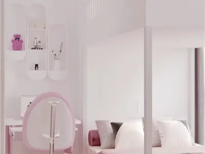 Kidroom 35 Maihointerior Low-poly 3D model