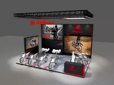 Two wheel car show 3D model