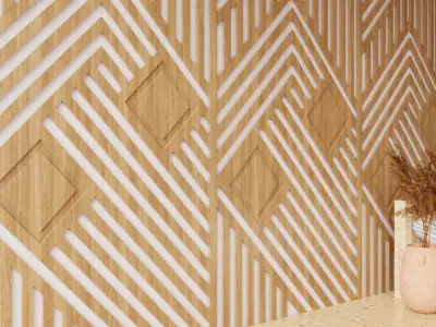 Wall wood seamless set2 V18 3D model