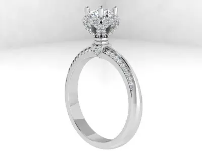 Round Halo Ring 4674 3D print model