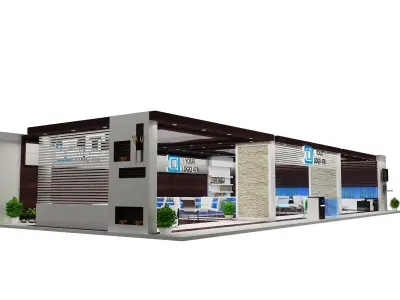 Booth Exhibition Stand a452 3D model