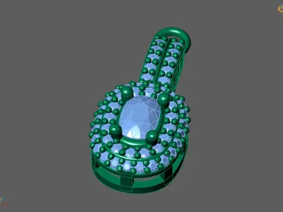 Women Pendants 3DM STL Pendant Renders Details 3D print model 3D print model