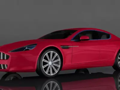 Aston Martin Vantage Low-poly 3D model