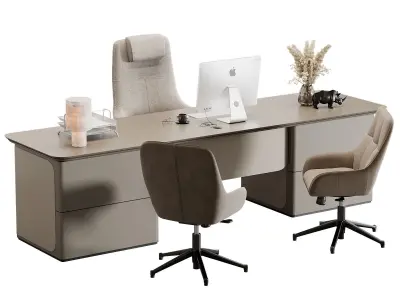 Office Furniture Manager set 27 3D model