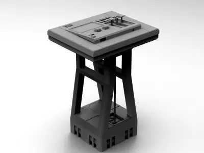 Sci-Fi Computer Panel Engineering Science Lab Environment 3D model