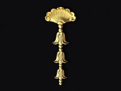 Central decor ornament for furniture 3D model 447