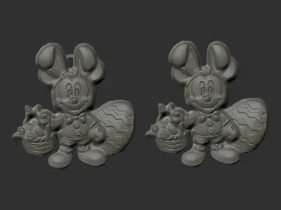 mickey mouse easter decor  3D print model