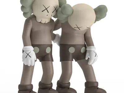 Kaws 1 two kawaii figurines 3D model