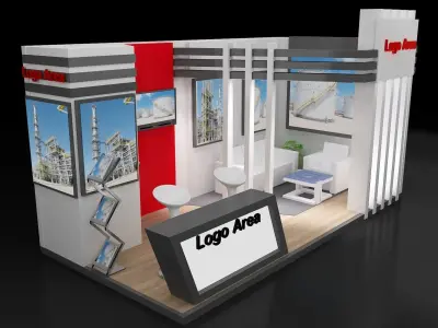 Booth Exhibition Stand a251a 3D model