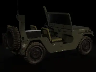  Jeep m151 military vehicle 3D model