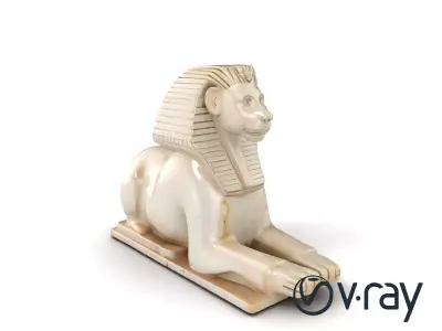 Noble Egyptian Sphinx Statue 3D model pack Low-poly 3D model