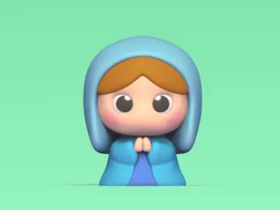 Cute Nativity Scene 3D print model