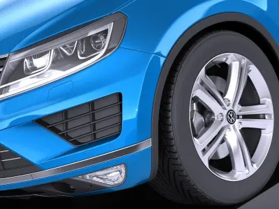 Volkswagen Touareg 2015 VRAY 3D model