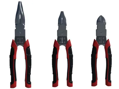 Piler Set 3D Model -High-Quality Construction Assets 3D model