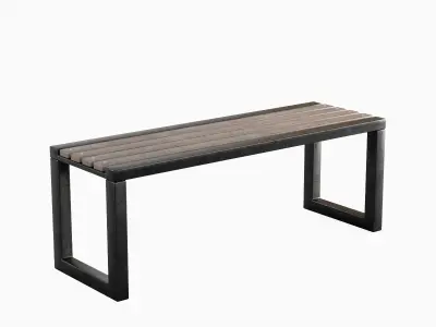 Outdoor Bench V 01 02 Low-poly 3D model