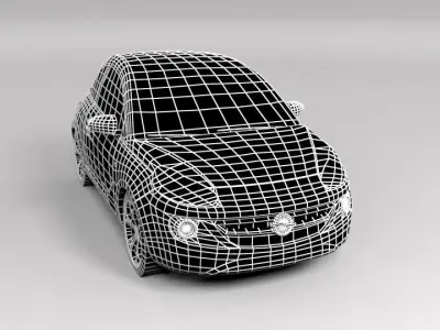 OPEL ADAM LOWPOLY Low-poly 3D model