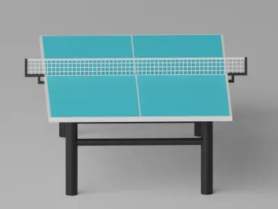 Cartoon Table Tennis Ping Pong 3D model