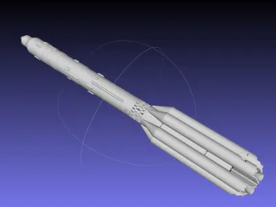 Russian Proton Rocket Printable Model 3D print model
