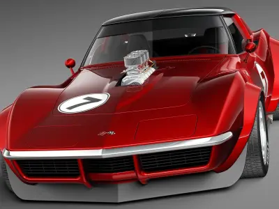 Chevrolet Corvette C3 1969 pro touring 3D Model 3D model