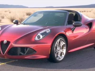 Alfa Romeo 4C Spider 2017 desert studio 3D model