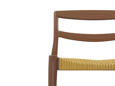 Wood chair 01 3D model