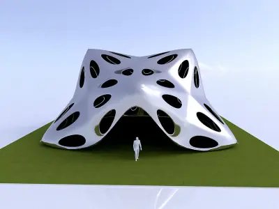 Pointed structure with smooth edges 3D model