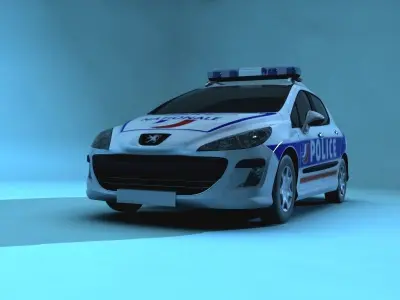 Peugeot 308 Low-poly 3D model