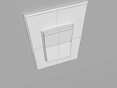 Single Light Switch Low-poly 3D model