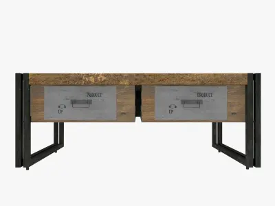 Loft Coffee Table Low-poly 3D model