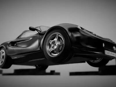 old barnd car Low-poly 3D model