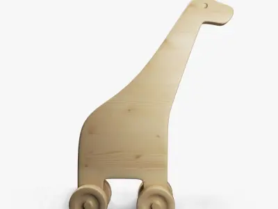 Giraffe wooden 3D model