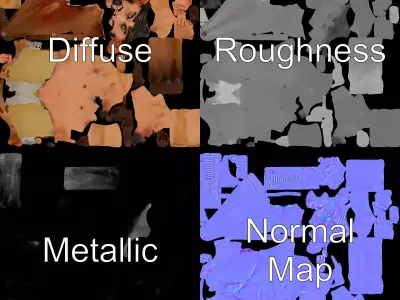 Fantasy Creature Satyr Model Pack with Detailed Horns and Fur Low-poly 3D model