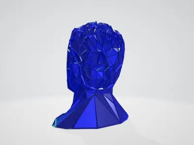 Terminator bust WIREFRAME VORONOI WIREMESH MESH 3D print model